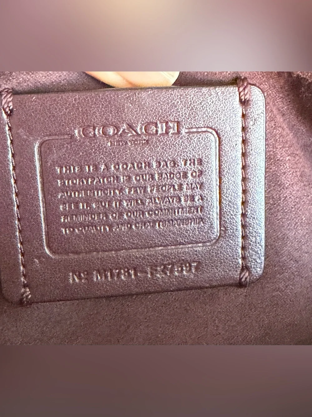 Coach glossy patent